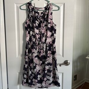 Purple, floral loft dress- medium